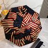 American Flag Fashionable Automatic Opening/Closing Folding Umbrella. Portable and Foldable, Ideal for Gift, Travel, and Daily Use