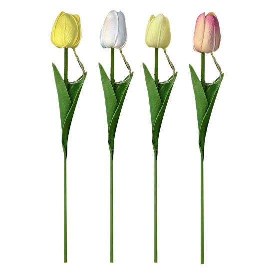 LED Aydınlatmalı Yapay Lale Gece Lambası Ayarlanabilir Saplar Sıcak Yumuşak Işıklı Gerçekçi PU Lale Buketi Ev Dekorasyonu İçin Zarif Çiçekli Gece Lambası