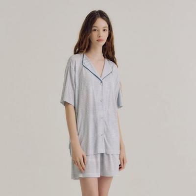 Women S Short Sleeve Modern Sailor Pajama Set H038