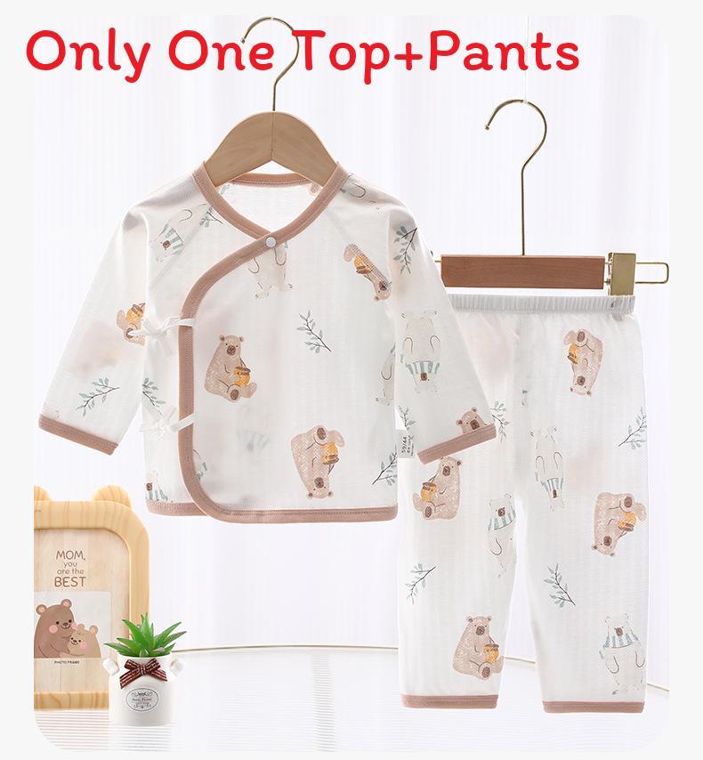 Baby Summer Lightweight Cotton Kimono Set With Antibacterial Feature For Newborns
