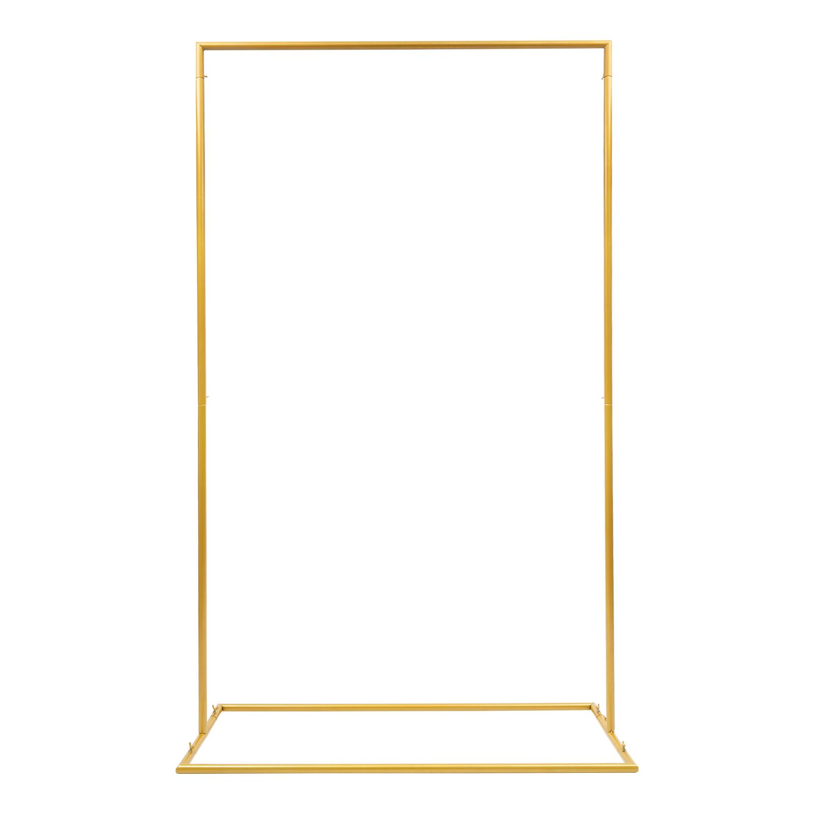 

Золотая свадебная стойка из углеродистой стали, квадратная подставка для цветов, кронштейн для воздушных шаров для украшения садовых свадеб L золотой
