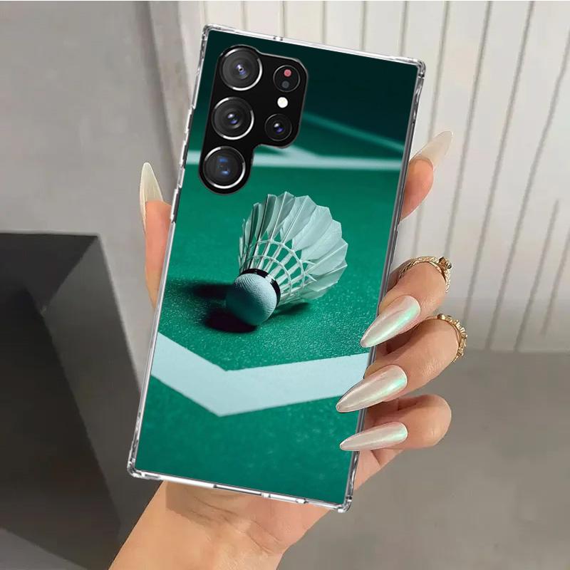Badminton Sport Phone Case for Samsung Galaxy S26 S24 S23 Ultra S25 Edge S22 S21 Plus S20 FE + Soft Print Shell Funda Galaxy S25