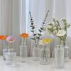Retro Flower Vase Mini Glass Bud Vases for Centerpieces Transparent Hydroponics Plant Pot for Home Wedding Table Decorations