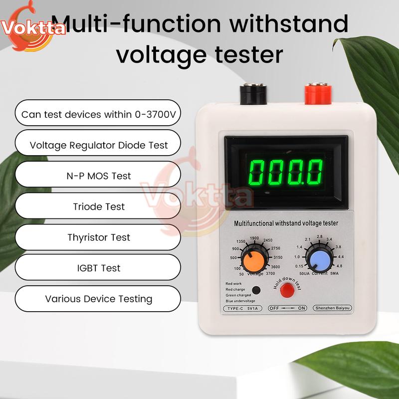 0V-3800V IGBT Voltage Transistor Tester Diode MOS Triode MOV Voltage Meter Test LED Volt Capability Transistor Withstand Testers