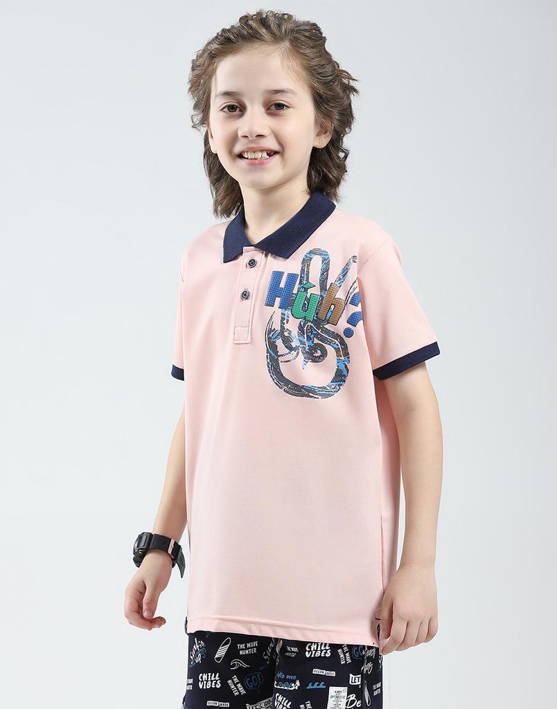 Monte Carlo Boys Printed Collar Neck Tshirt