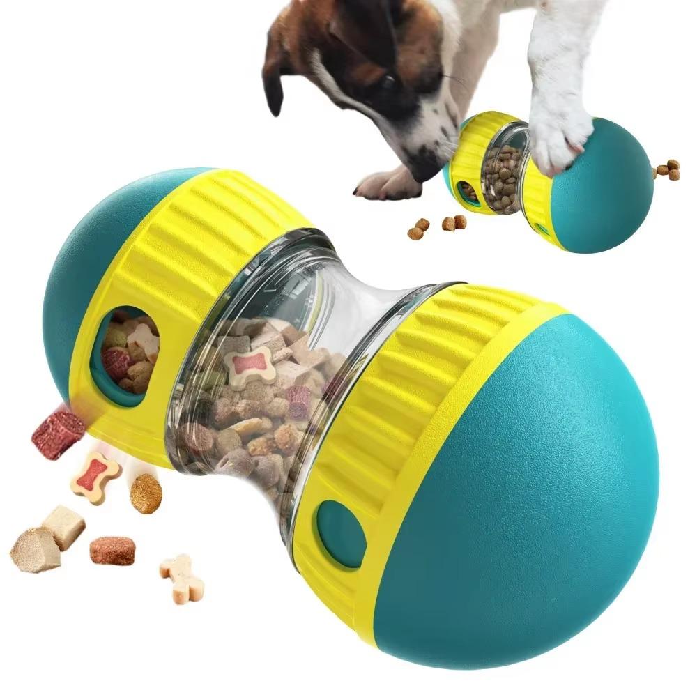 Interactive Wobble Treat Ball - Slow Feeder Puzzle Toy for Dogs & Cats - IQ Training Toy бирюзовый