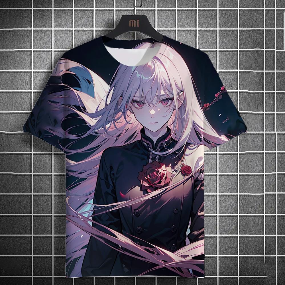 Summer Fashion Anime Girl 3D Print T-Shirts Streetwear Men Casual Oversized O-Neck Short Sleeved Tees Tops Clothing