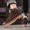 Fashion Autumn and winter men's boots Retro Fashion Thick Bottom Style Business Office Classic and  outdoor shoes Hot selling Black