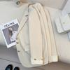 Blazer Business Monocolore da Donna Primavera 2026, Blazer con Tasche a Manica Lunga in Poliestere, Giacca Casual da Ufficio