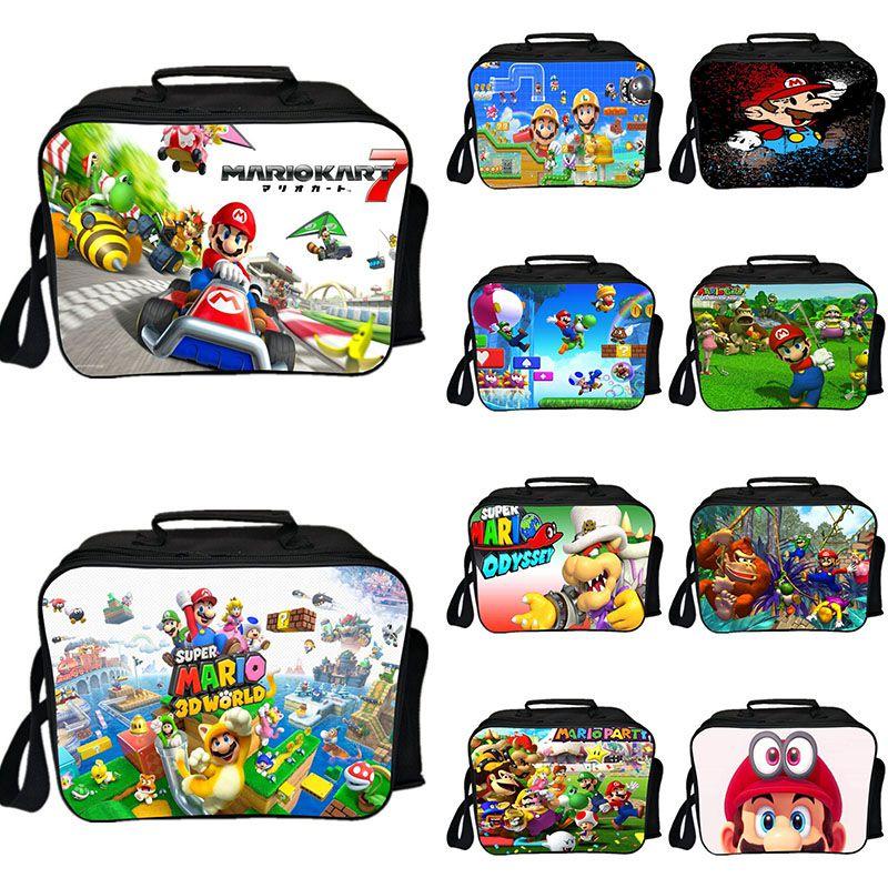 Mario Insulated Lunch Bag With Adjustable Shoulder Strap And Large Capacity Design
