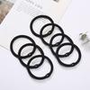 High-elasticity Thickened Nylon Black Bucket Bead Hair Band Rubber Band, No Damage To Hair Firm Hair Tie