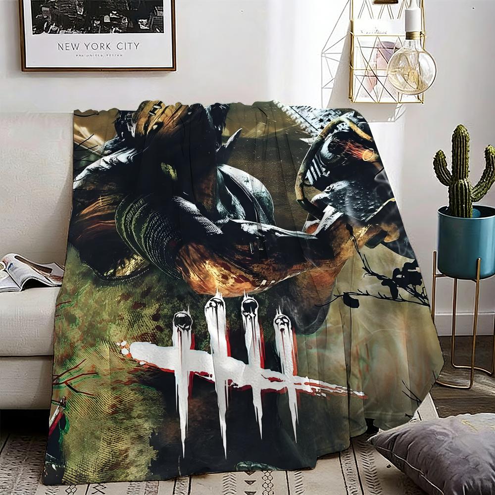 Dead by Daylight Throw Lightweight 240g Flannel Blanket Soft Skin-friendly for Summer Cooling 75X95CM