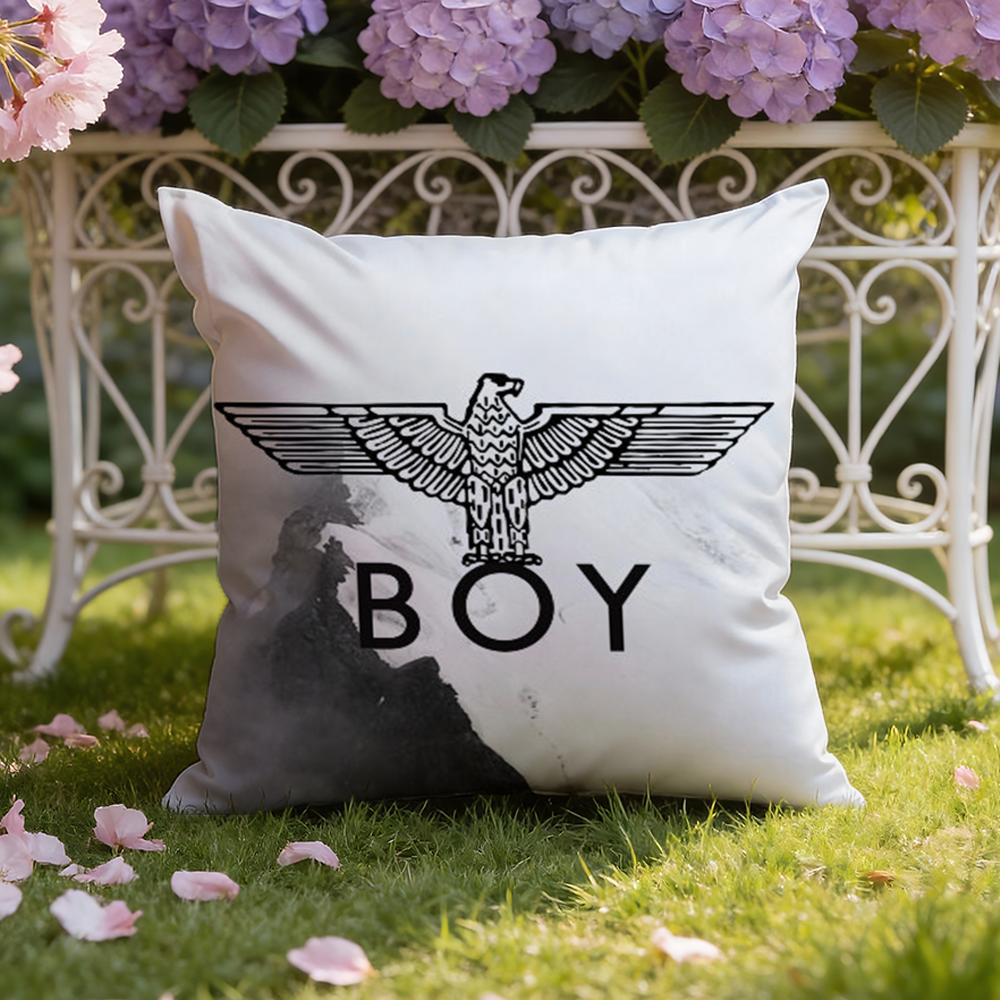 Brand B-BOY LONDON Cushion Cover Home & Car Dual-Scene Pillow Cover: Reversible for Premium Comfort