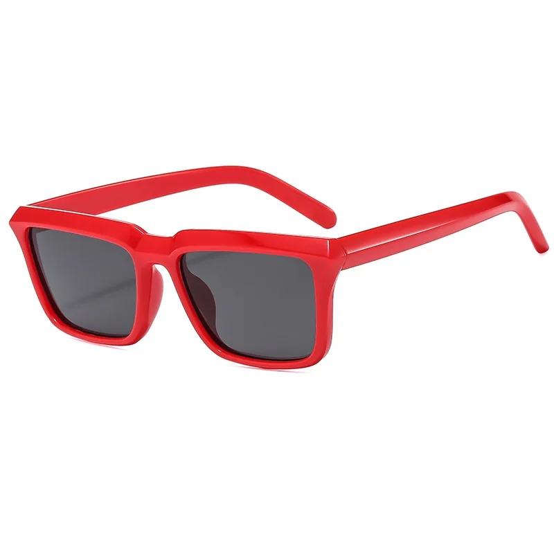 New Fashion Vintage Rectangle Square Sunglasses for Men Women UV400 Protection Summer Outdoor Leisure Shades Eyewear