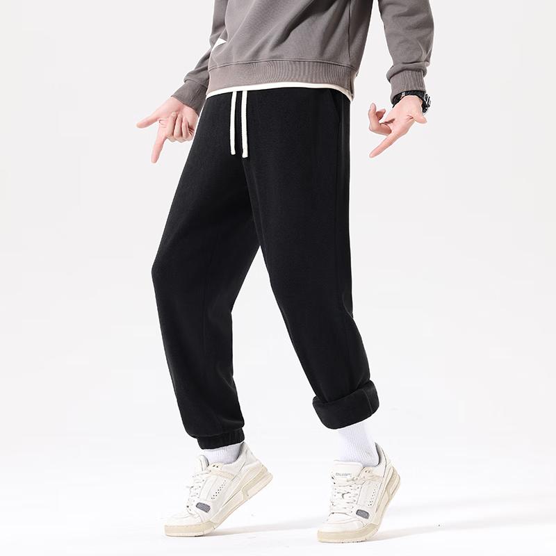 VANCL Men's Winter Double-Sided Fleece Jogger Pants