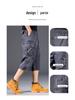 Men's Plus Size Summer Cargo Shorts - Pure Cotton, Multi-Pocket, Casual Sport Capri.