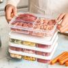 NEW Stackable Food Storage Box with Airtight Refrigerator Organizer for Meal Prep 2/4/6 Sections, BPA-Free Kitchen Container Set