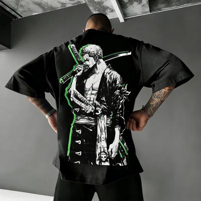 Unisex One Piece Zoro Anime Streetwear T Shirt Men Women Cotton Short Sleeve Tee Graphic Print Japanese Casual Summer Tops Y2k