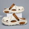 New Summertime Mens Clogs Sandal Shoes Man Home Garden Shoes Lightweight Plush Comfort Men Slide Shoes Anti-Skid Soft Bottom Flip Flop Sandal Shoes