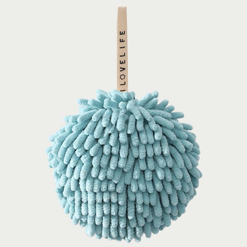Japanese Style Ultra-fine Fiber Plush Handball Cute Hanging Water Absorbing Handball Kitchen Bathroom Circular Handball Cloth