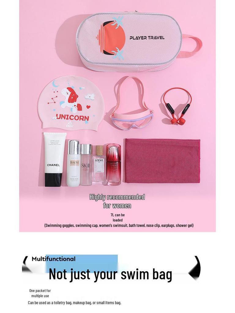 Waterproof Portable Swim Bag: Handbag for Swimsuit, Sports, Fitness, and Travel