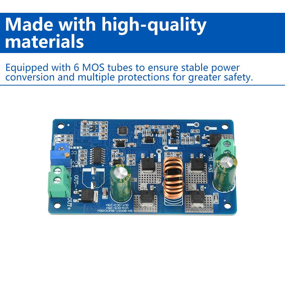 DC 5-35V 10A Automatic Step-Up/Step-Down Module High-Power Constant Voltage&Current Battery Charge LED Driver for Industrial&IoT