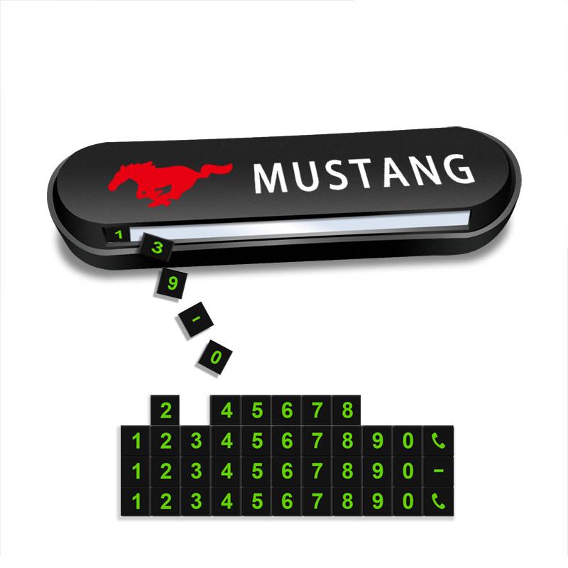 1Pcs Car Temporary Parking Card Sticker Phone Number Card Plate For Ford Mustang F10 Zapatillas Miniatura Gt Shelby 2005 2015 Mujer 2012 Kuga