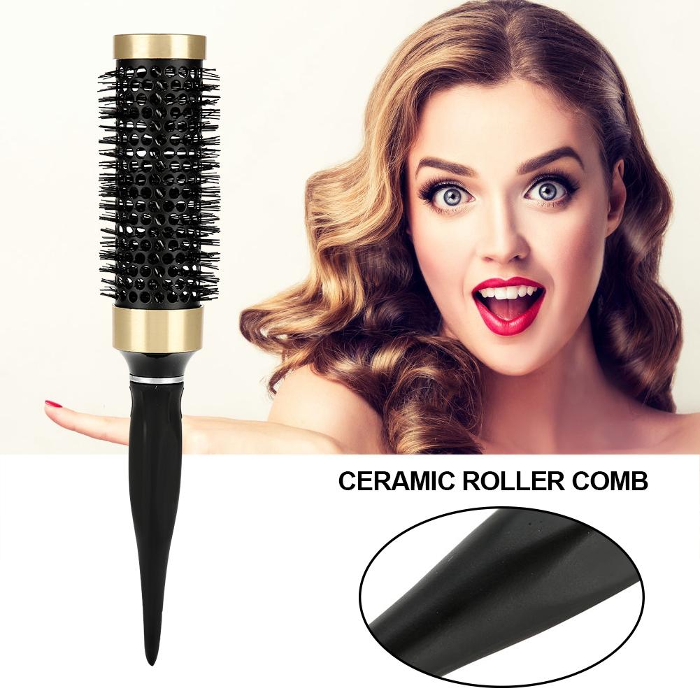 

Керамическая расческа, профессиональный салонный инструмент для укладки волос, щетка для вьющихся волос, роликовая расческа