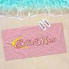 S-Sailores Cute Girl Moon Beach Towel Colorful Bath Towels for Microfiber Quick Dry Custom Sand Free Beach Yoga Spa Gym Pool