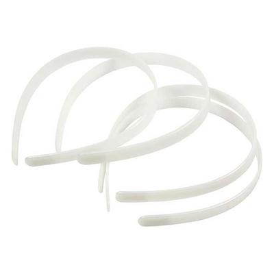 Plastic Tiaras To Decorate - White - 13 Mm - 5 Pcs