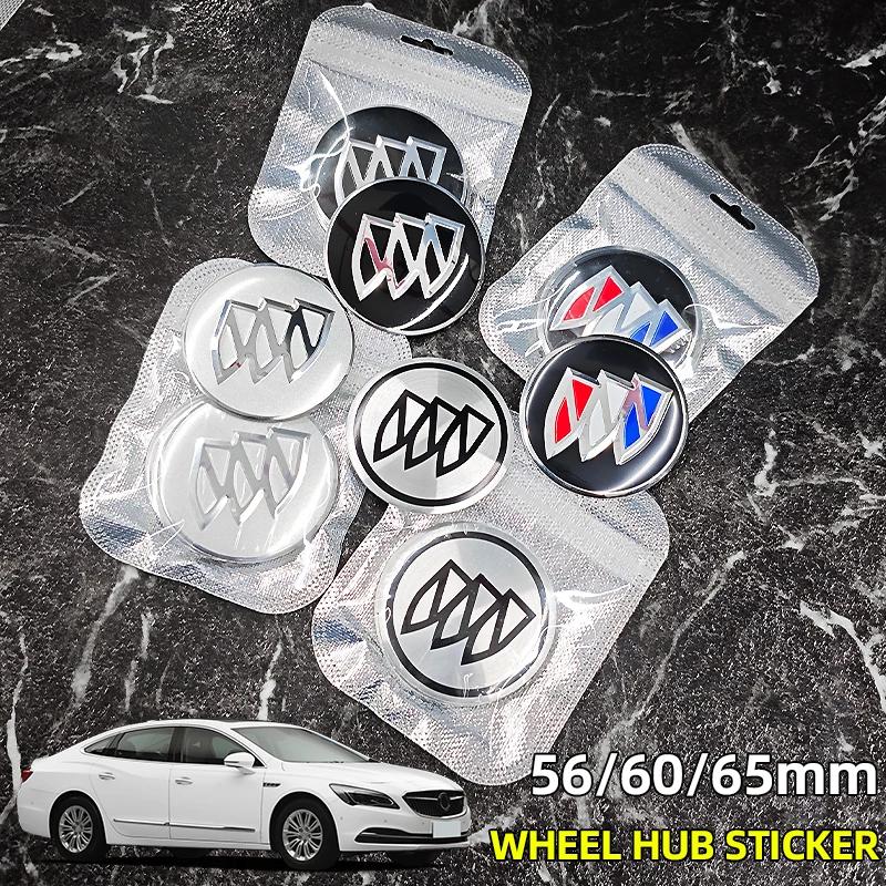4pcs 56mm 60mm 65mm Car Wheel Center Hub Cap Rim Cover Stickers For Buick Park Avenue royaum enclave Encore Regal Verano Excelle