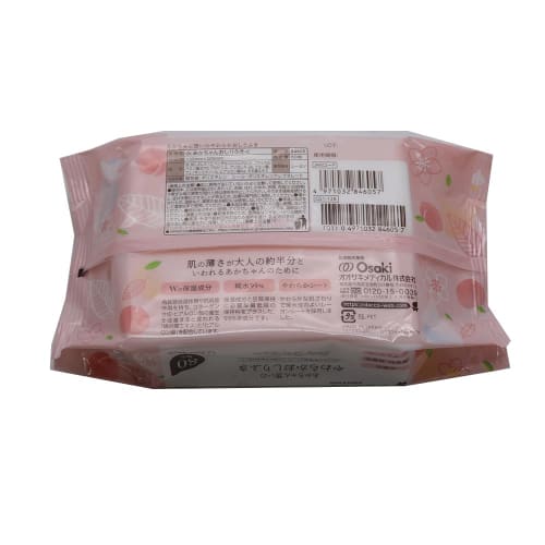 dacco Baby-Friendly Soft Wipes, 80 sheets x 5 packs (400 sheets total), Mildly Acidic Hyaluronic Acid, Made in Japan