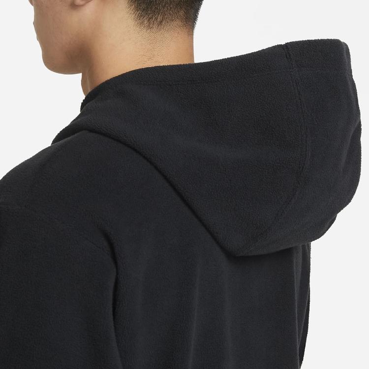 Nike Felpa con cappuccio Club Fleece con tasca a marsupio a contrasto e logo stampato Uomo Felpa Nera DQ4897-010