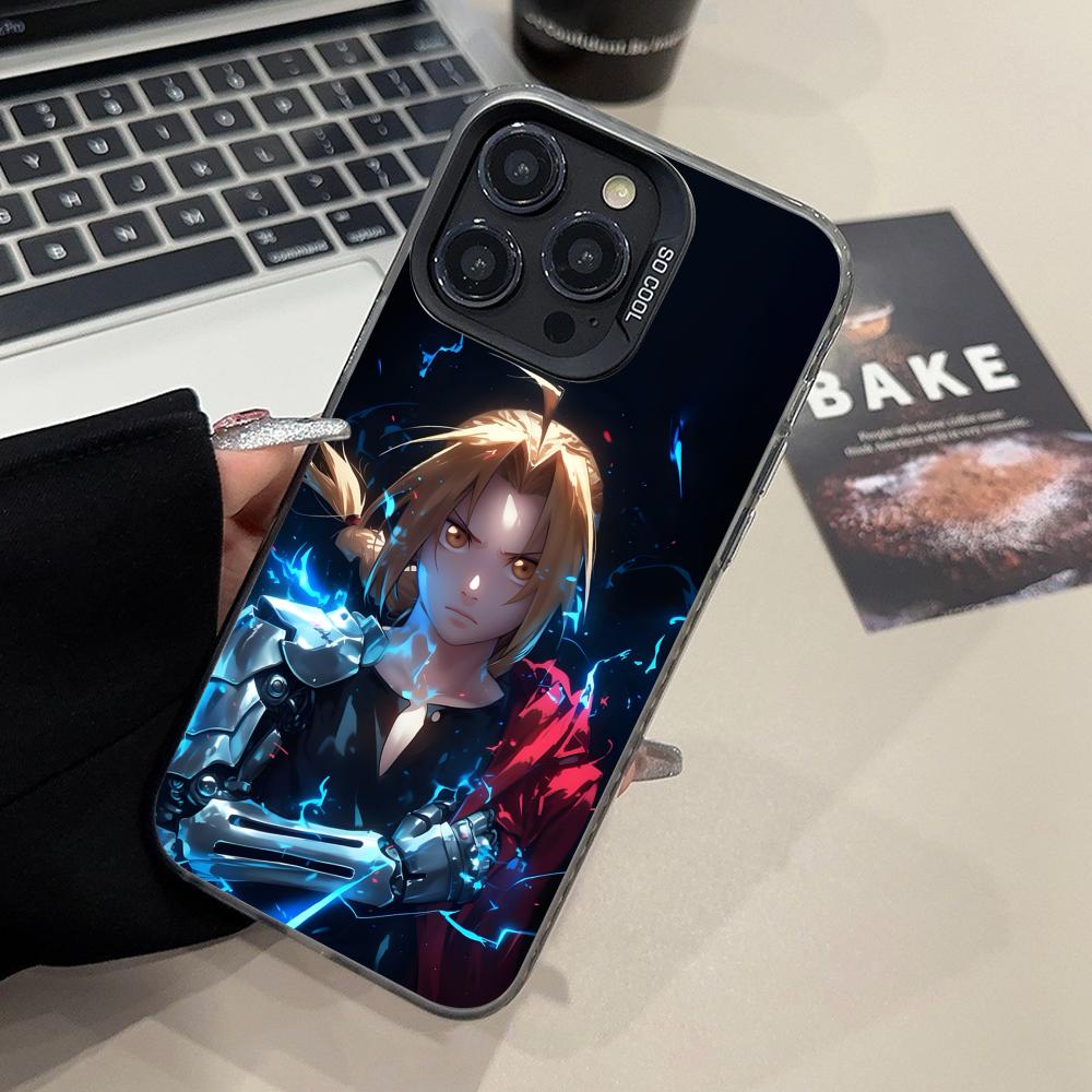 Fullmetal Edward Elric Phone Case for iPhone 17 16 15 14 13 12 11 X XR XS Air Pro Max Plus Black Colorful Silver Cover