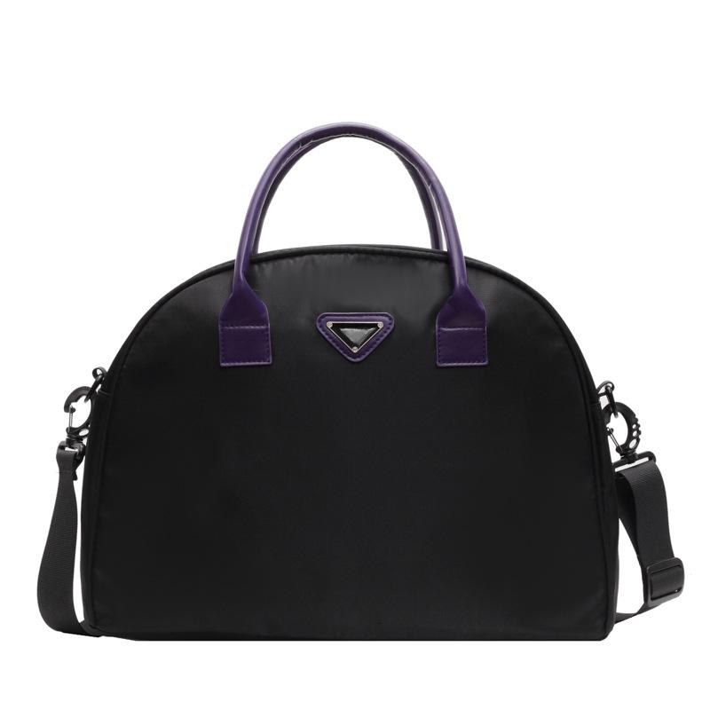 Women s business trip fashion simple color matching commuter hand luggage simple atmosphere splash-proof travel bag