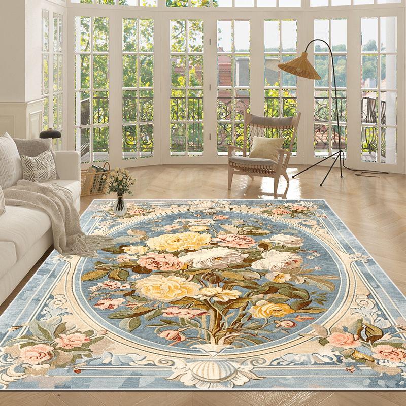 European Gorgeous Carpet Living Room Home Decoration Luxury Rugs for Bedroom Big Size Balcony Non-slip Floor Mat Washable Tapete