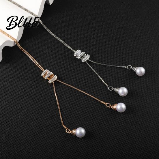 Extended Chain Necklace Adjustable Long Pendant with Extender Minimalist Alloy