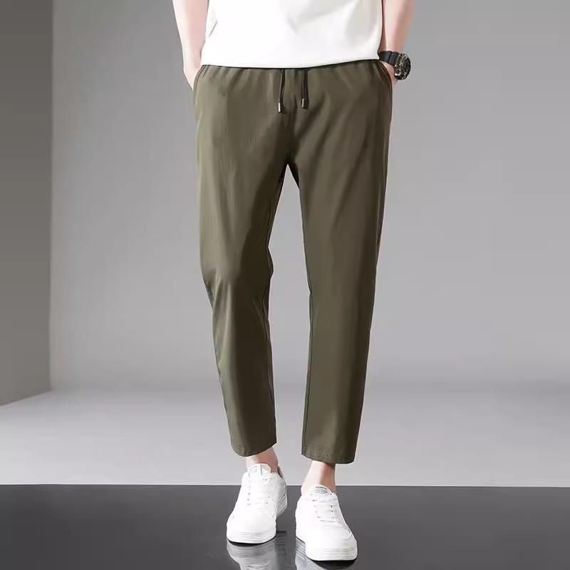 Pantalones de Seda de Hielo para Hombre de Verano Casual Deportivos Pantalones Cortos, Pantalones de Hombre con Elasticidad en Cuatro Direcciones de Aire Ajustable de Secado Rápido