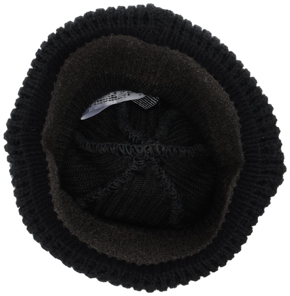DESCENTE KNIT Ribbed Cold Weather DWBWJC61 BLK CAP, Warm, Sweat-Wicking, Quick-Drying, Antibacterial, Odor-Resistant, Style, Protection, Men's,