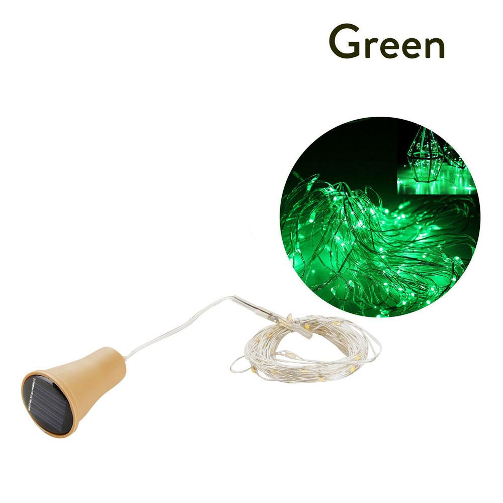 Solar Powered 10LED 20LED Wine Bottle Lights Cork Shape Fairy Lights Garland Christmas Light Copper Wire Home Room Decor Lamp