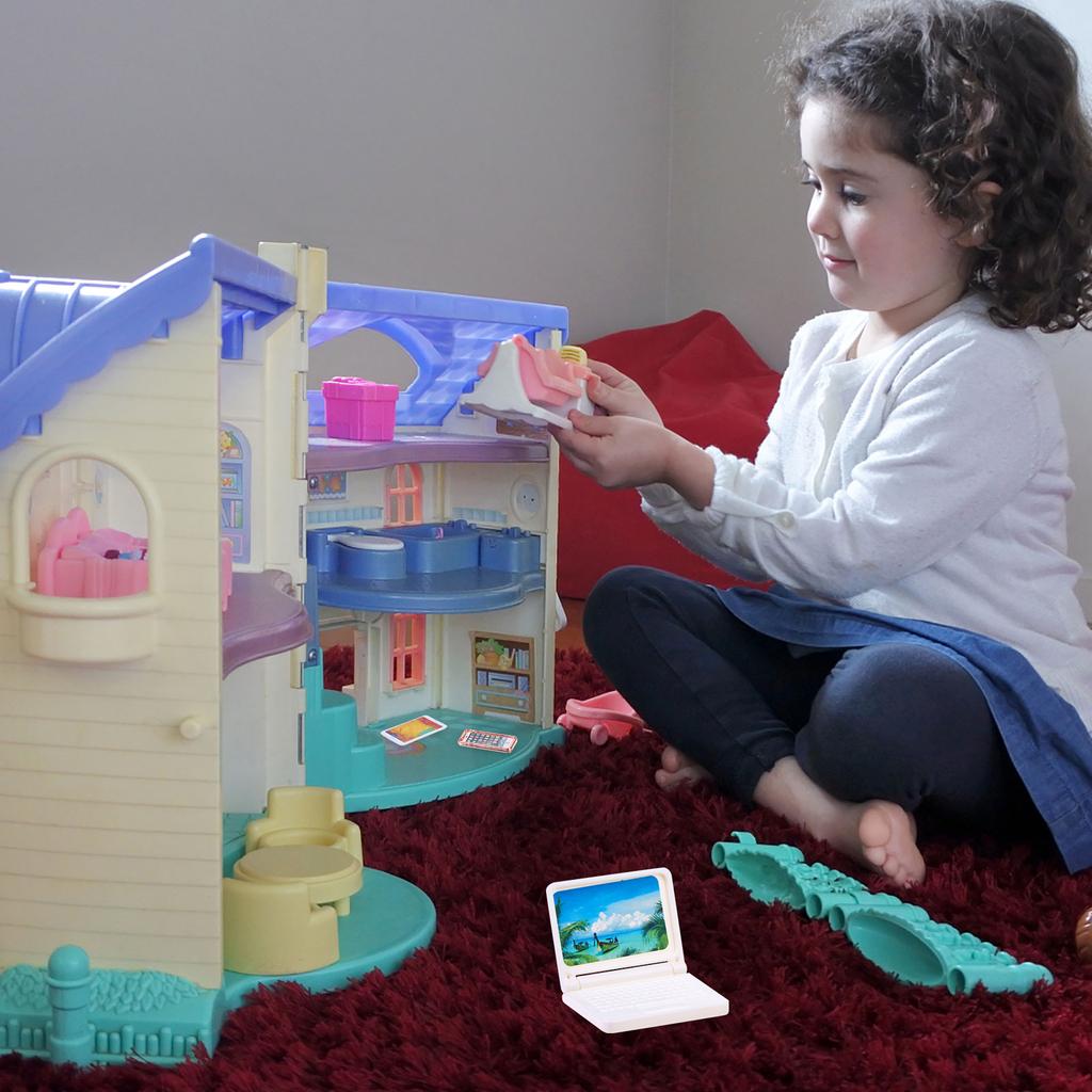 5 Pcs/Set Dollhouse Mini Laptops/Phone,Scene Miniatures Computers Toy Craft