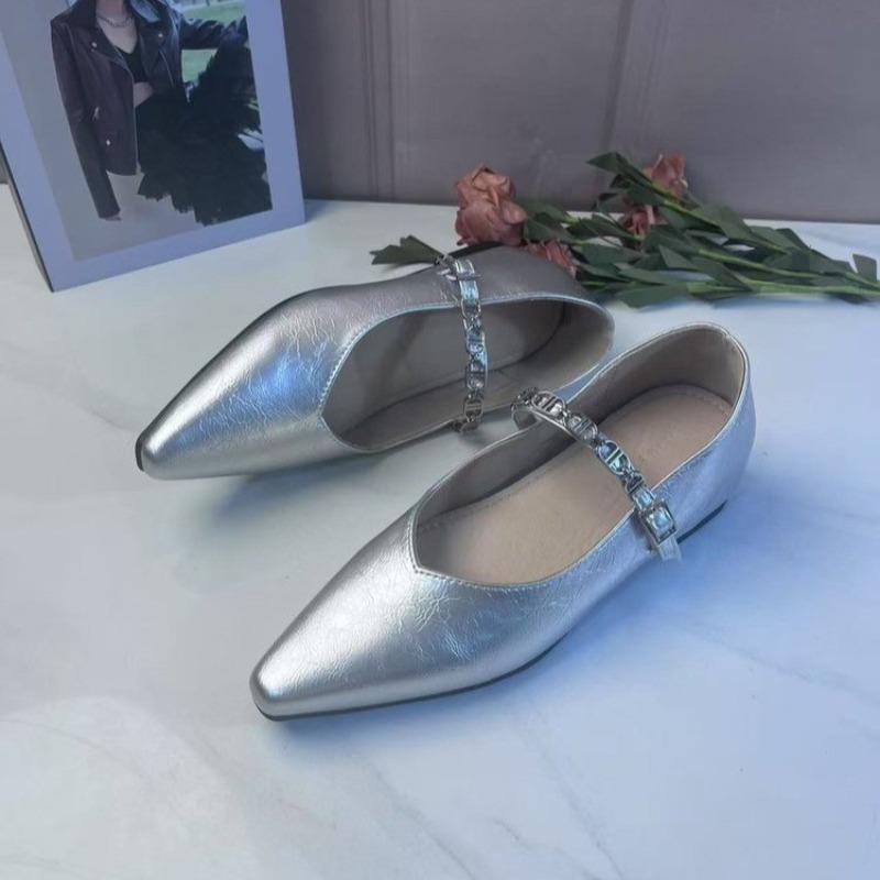 Fashion 2025 Fashion Ladies Shoes Shallow Women's High Heels New Metal Decoration Daily Best Seller Pointed Toe Heels Womenzapatos Mujer