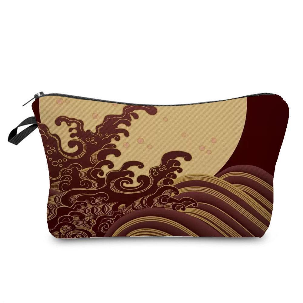 Women Flower Print Cosmetic Bag Toiletries Organize Travel Storage Case 6764