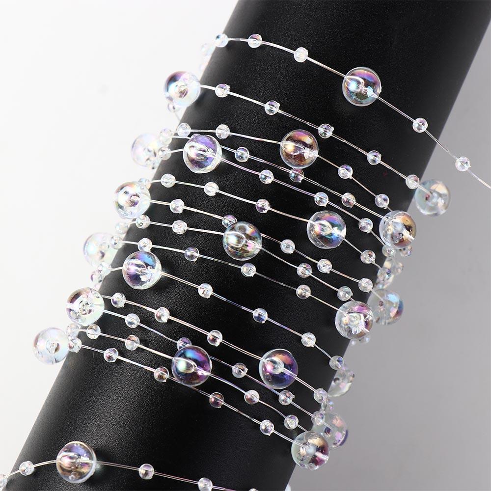 Artificial Pearl Fishing Line Pearls Multipurpose Beads Chain  Wedding Party Decoration