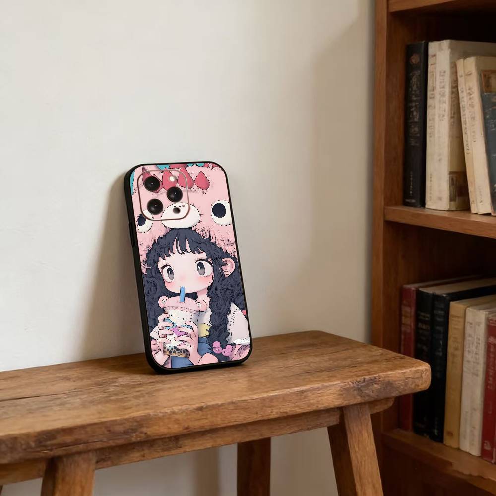 Chibi Girl Phone Case For iPhone17,16,15,14,13,12,11 Plus,Pro Magnetic with Magsafe Wireless Charging