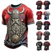Herren Freizeit T-Shirt mit Print, Kurzarm, Leicht, Atmungsaktiv, Rundhals, Für den Alltag