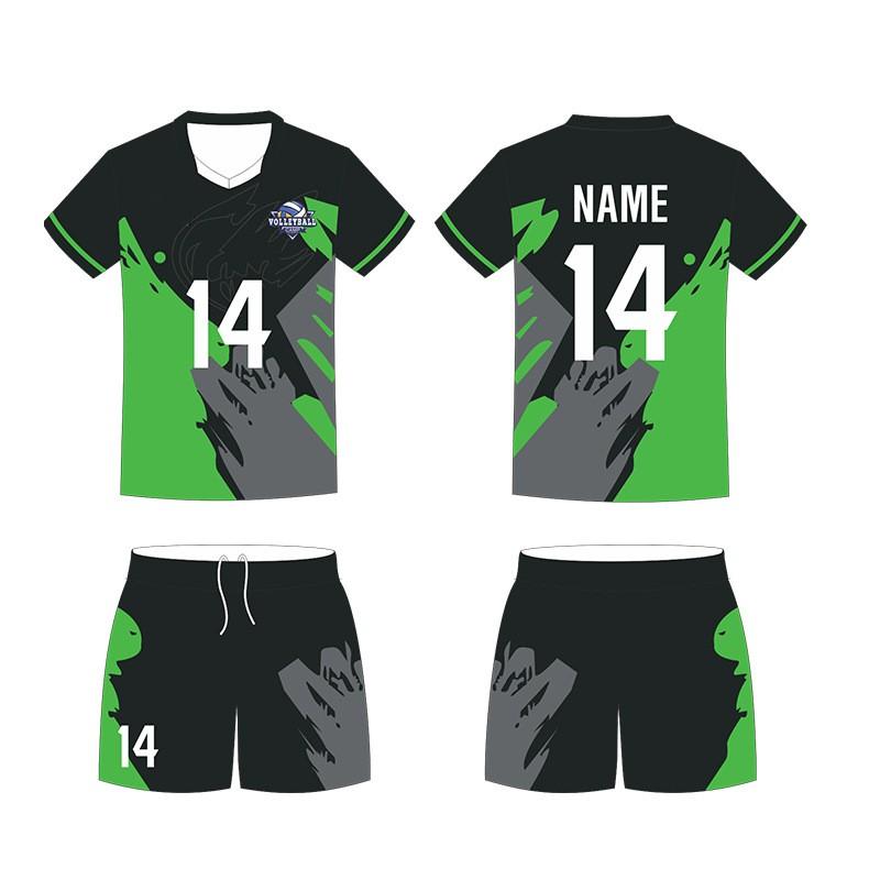 Volleyball Uniform Set Breathable Sports Training Jersey Men Women Striped Team Wear