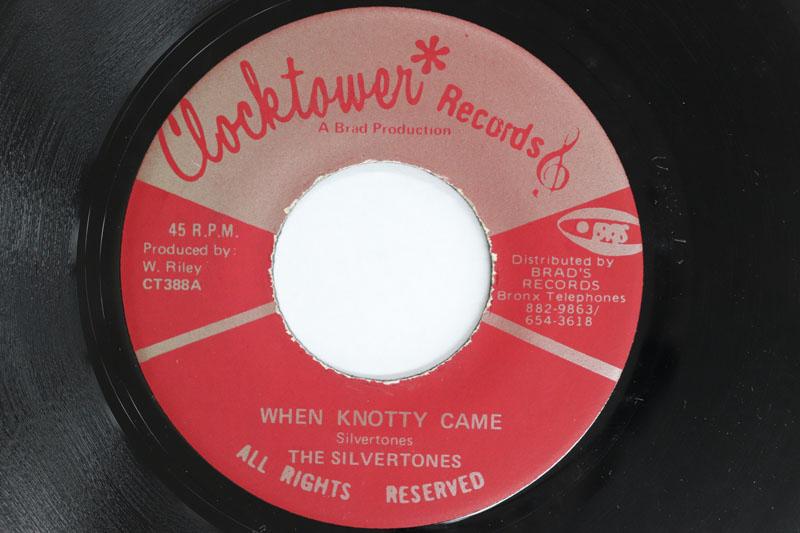 

7inch Record SILVERTONES When Knotty Came Knotty Version CT388 CLOCKTOWER 1975 US Reggae Ska Dub Used