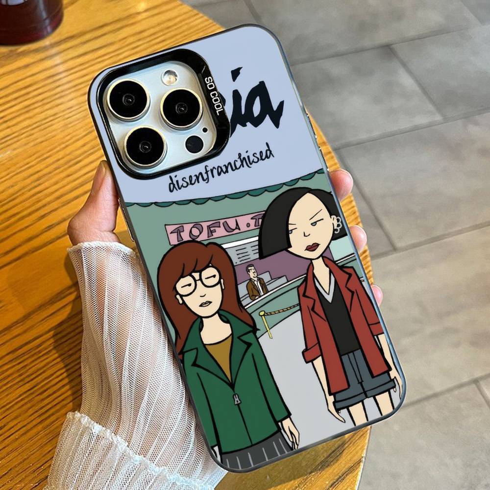 D-Diarrhea Cartoon D-DariaS Phone Case For iPhone 16 17 15 14 12 13 Pro Max Black Candy Matte Shockproof Cover