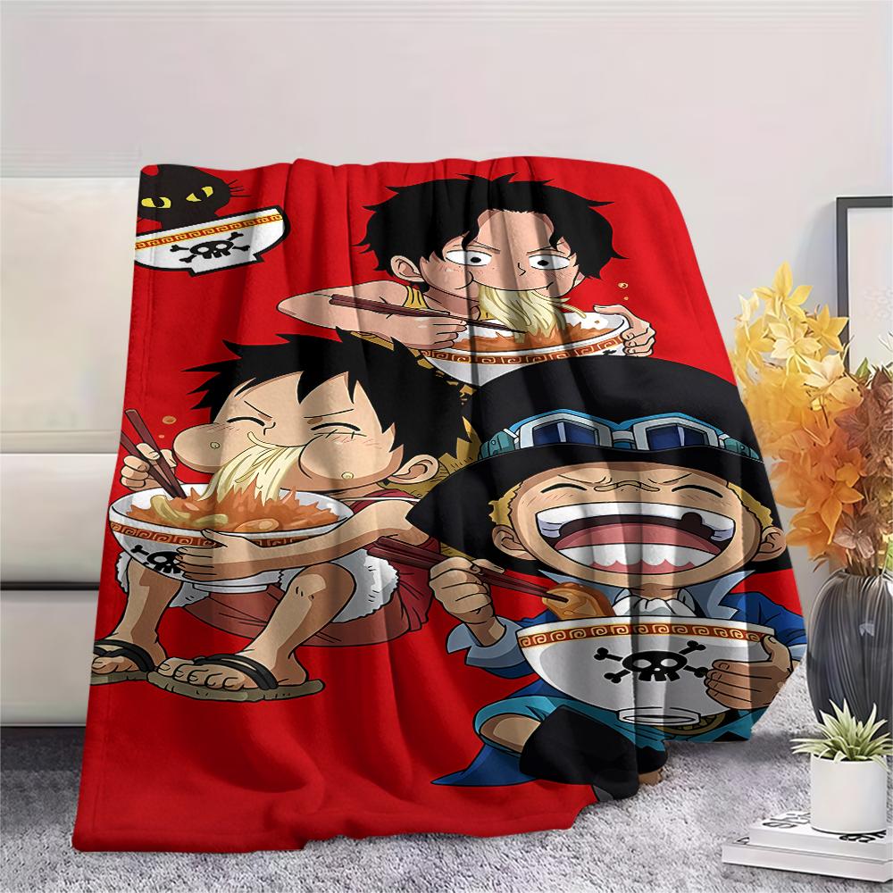 Manta de Franela con Estampado de Personaje de One Piece, Alta calidad Cómoda para Todas las Estaciones, Decoración del Hogar, Calidez y Comodidad, Perfecta para Regalos de Navidad